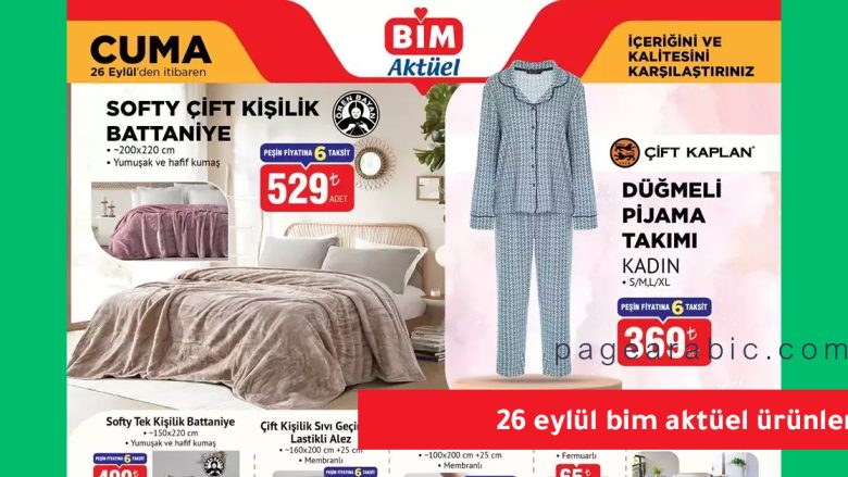 26 eylül bim aktüel ürünler