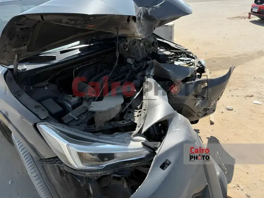 أحمد السقا ينجو من وفاة او إصابات من حادث مروّع على طريق الواحات 