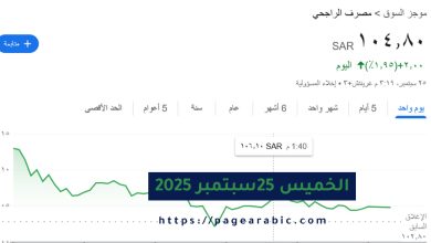 سهم الراجحي يرتفع ويغلق عند 104.80