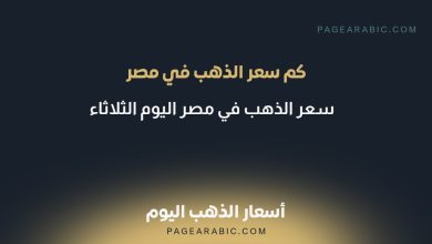 سعر الذهب في مصر اليوم الثلاثاء